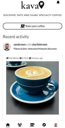 Kava coffee app timeline